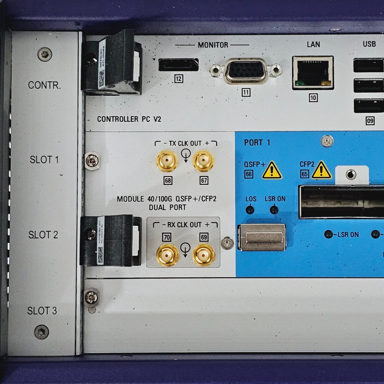 JDSU Viavi ONT-603 Optical Network Tester w/ QSFP+/CFP2 Module 40/100G Ethernet