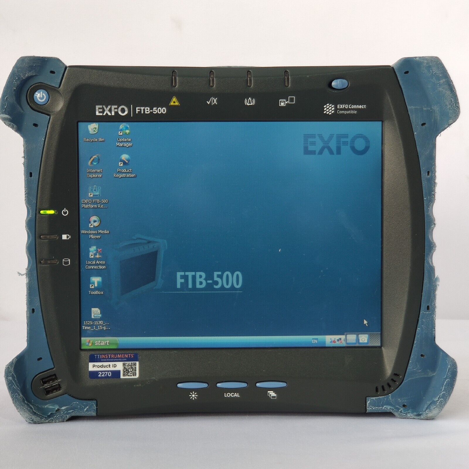 EXFO FTB-500 Mainframe w/ FTB-5240S-P OSA Optical Spectrum Analyzer 1250-1650 nm