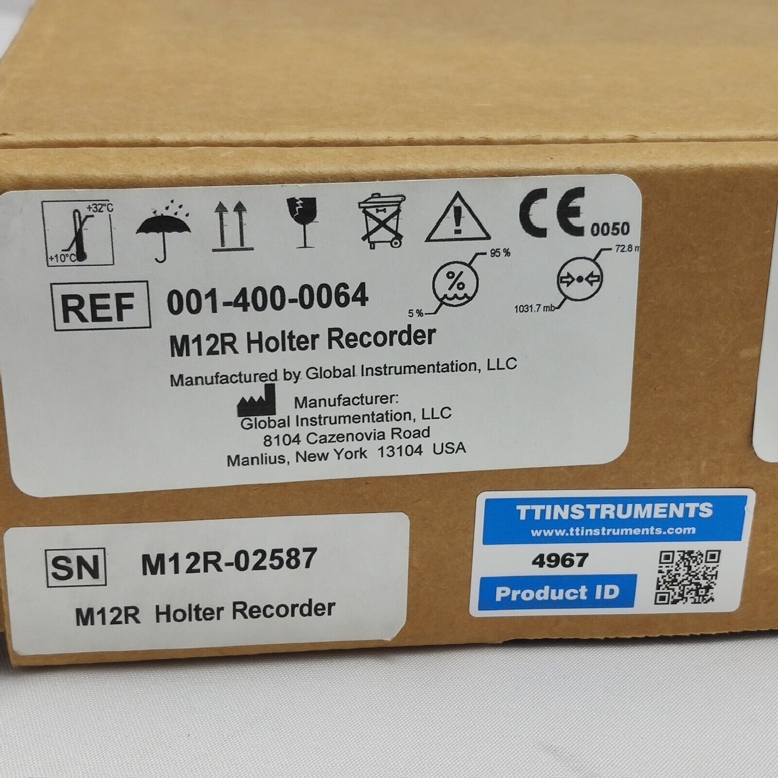 Global Instrumentation M12R Holter Recorder 001-400-0064