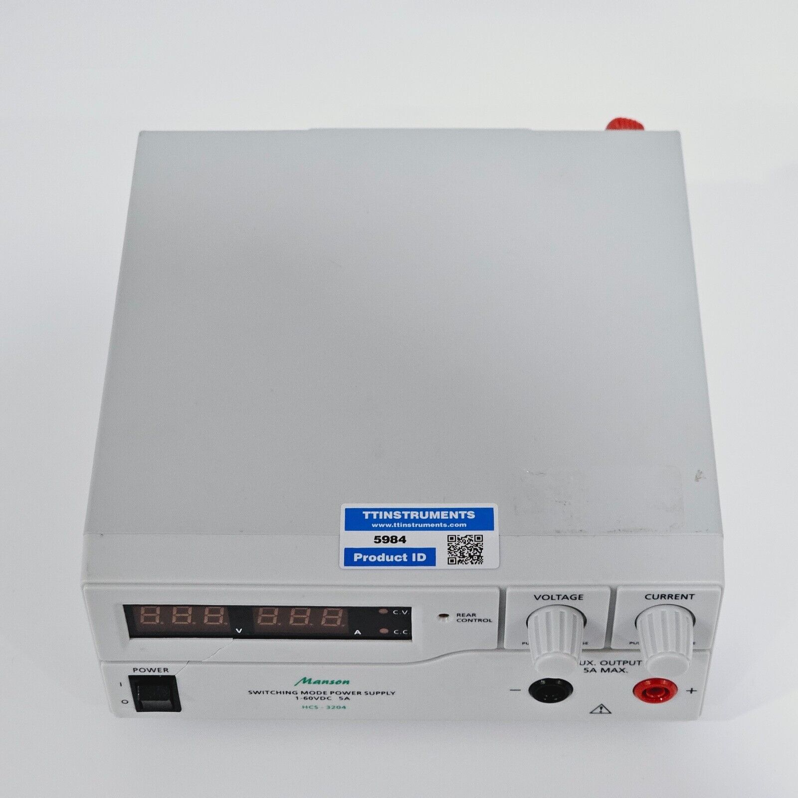 Manson Switching Mode Power Supply 1-60VDC 0-5A HCS-3204 Remote Programmable